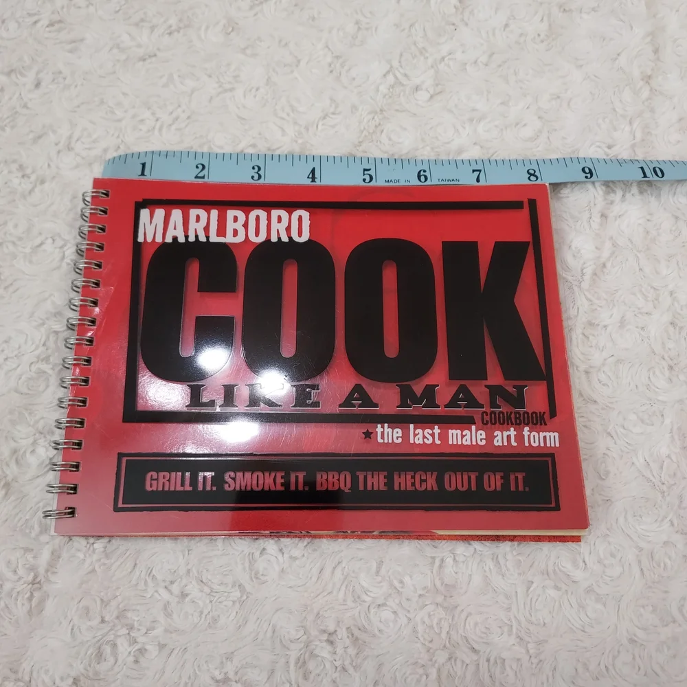 Marlboro Vintage 2004 Cook Like A Man Cookbook Grilling BBQ Cowboy Tobacciana